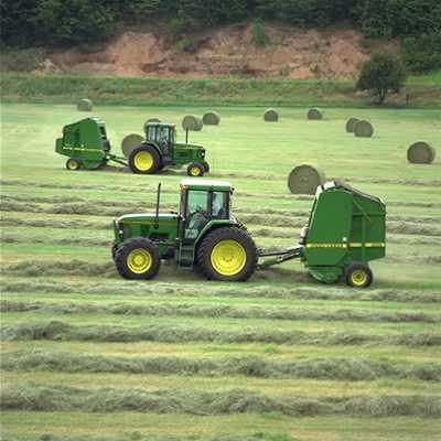 tractor and balers