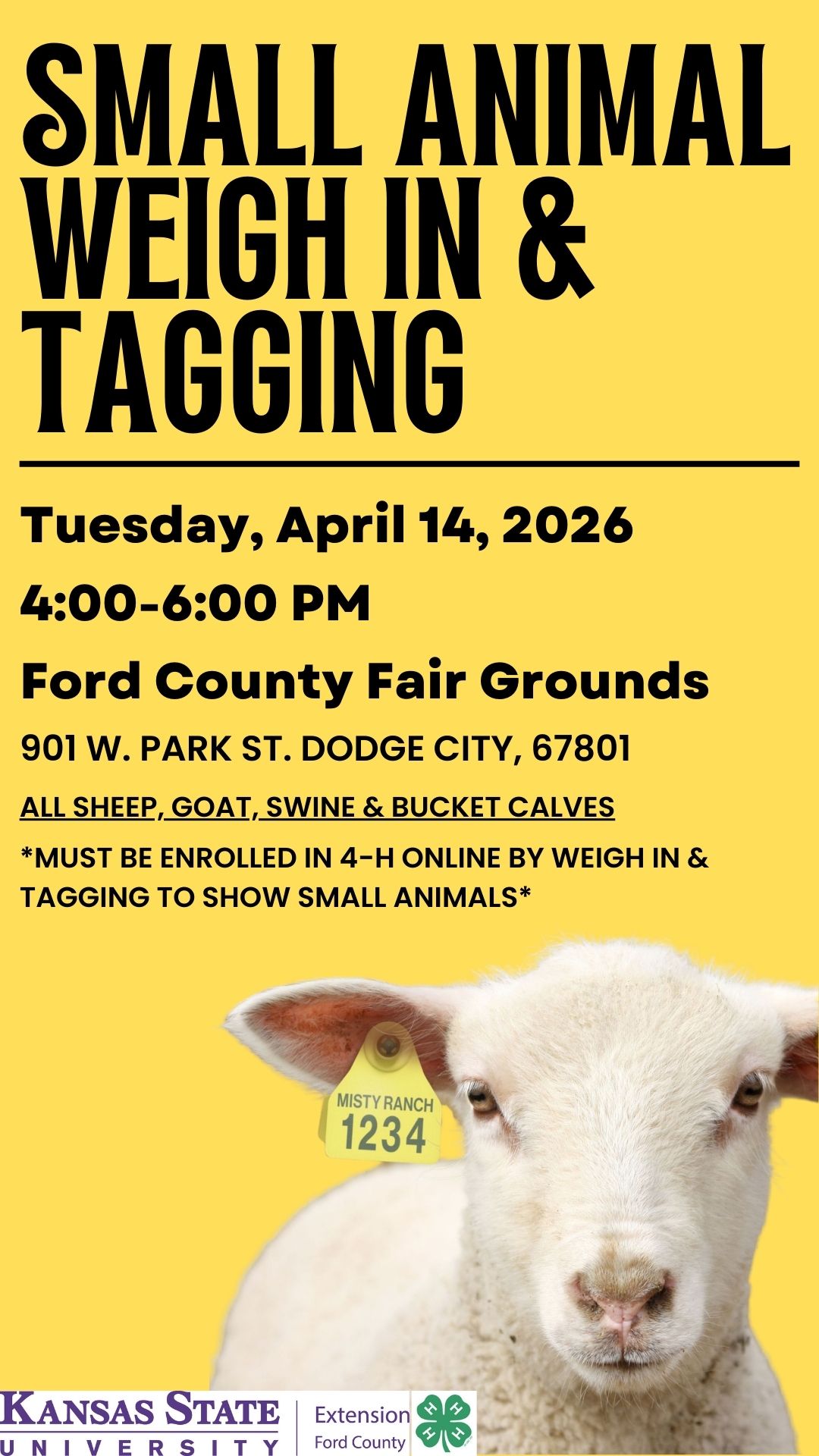 Small Animal Weigh In- Tagging 