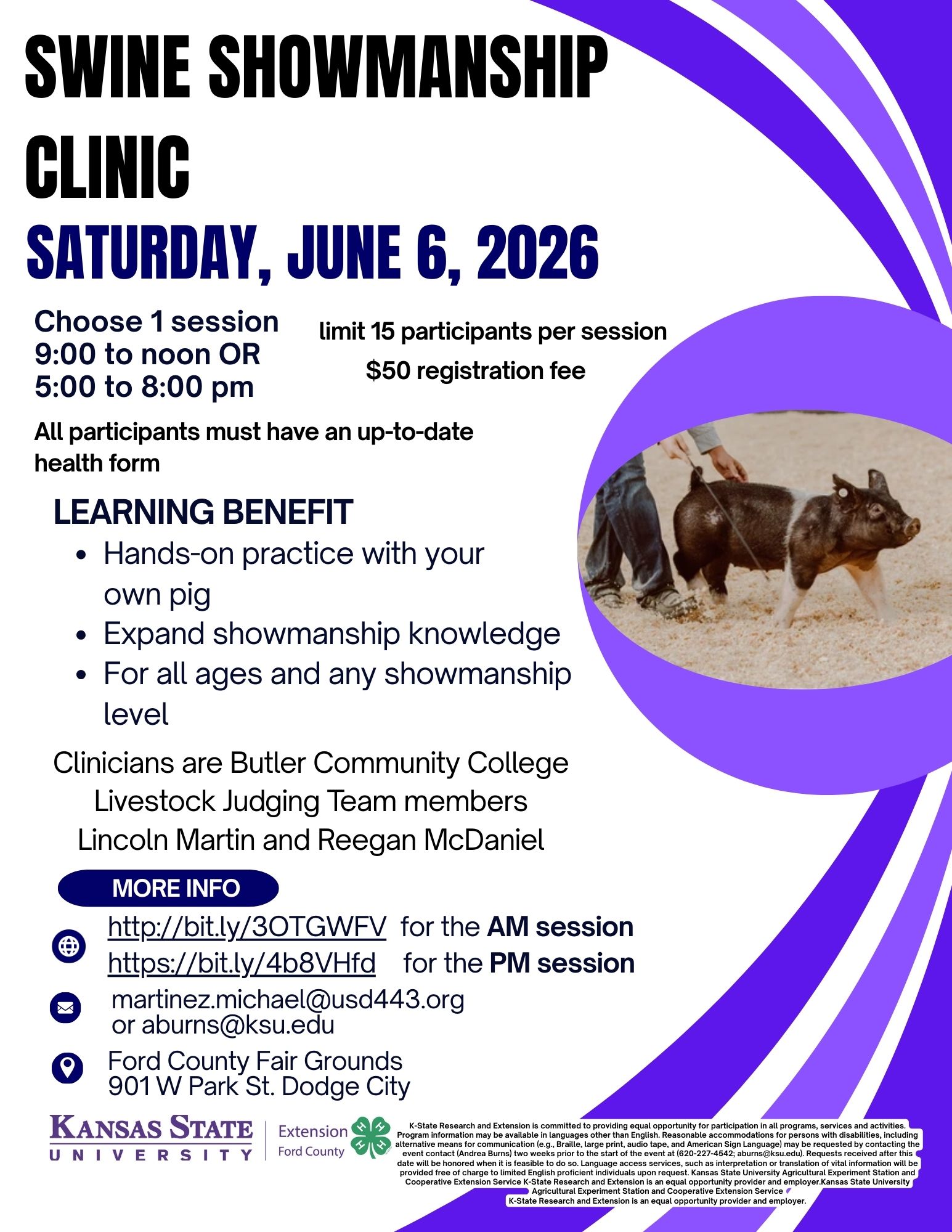 Swine Showmanship Clinic 2026